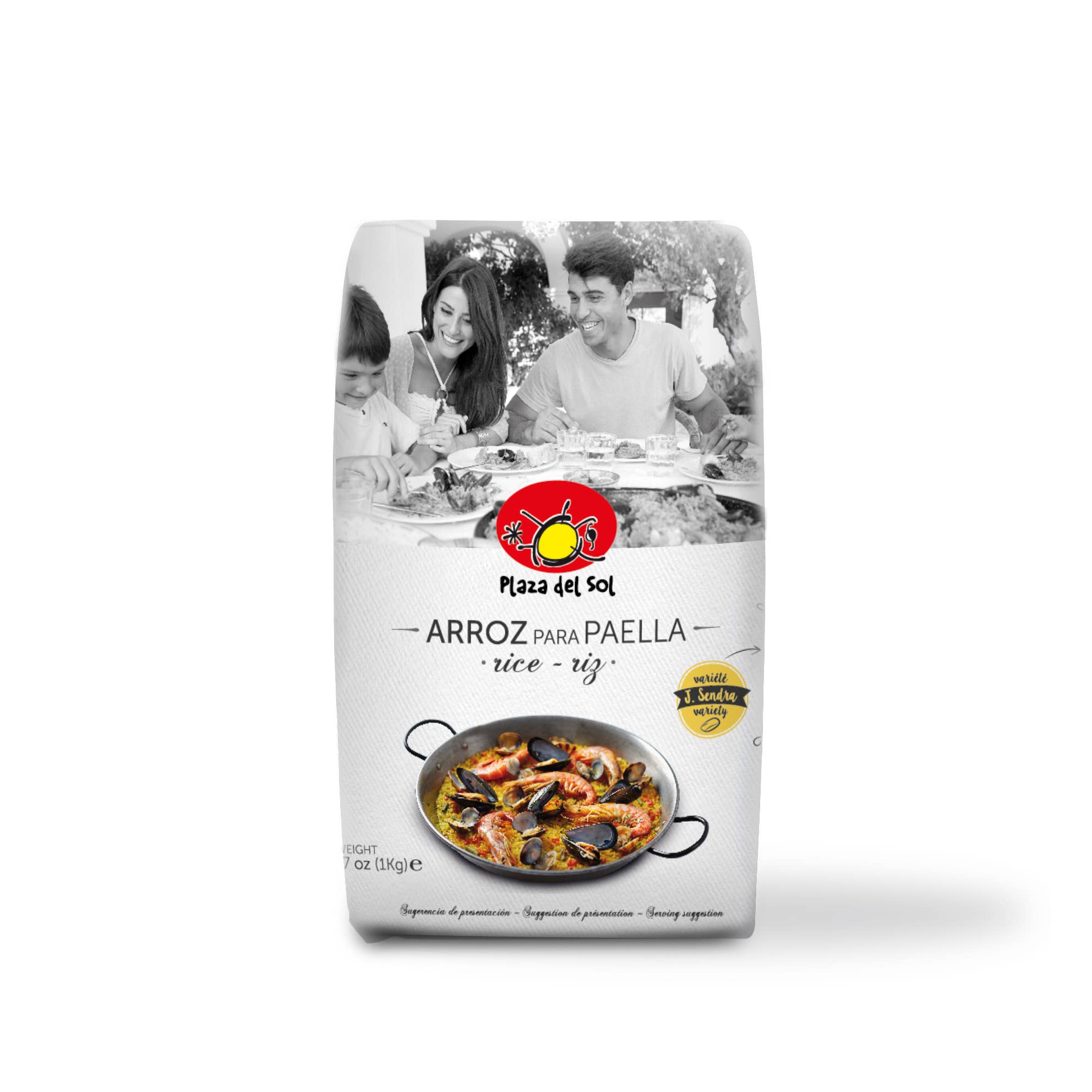 Spezialreis (Sendra) für Paella (1kg) Plaza del Sol von Plaza del Sol bei Araxxon  - Hochwertiges griechisches Produkt.   Spezialreis (Sendra) für Paella (1kg) Plaza del Sol από Plaza del Sol στο Araxxon  - Αυθεντικό ελληνικό προϊόν.